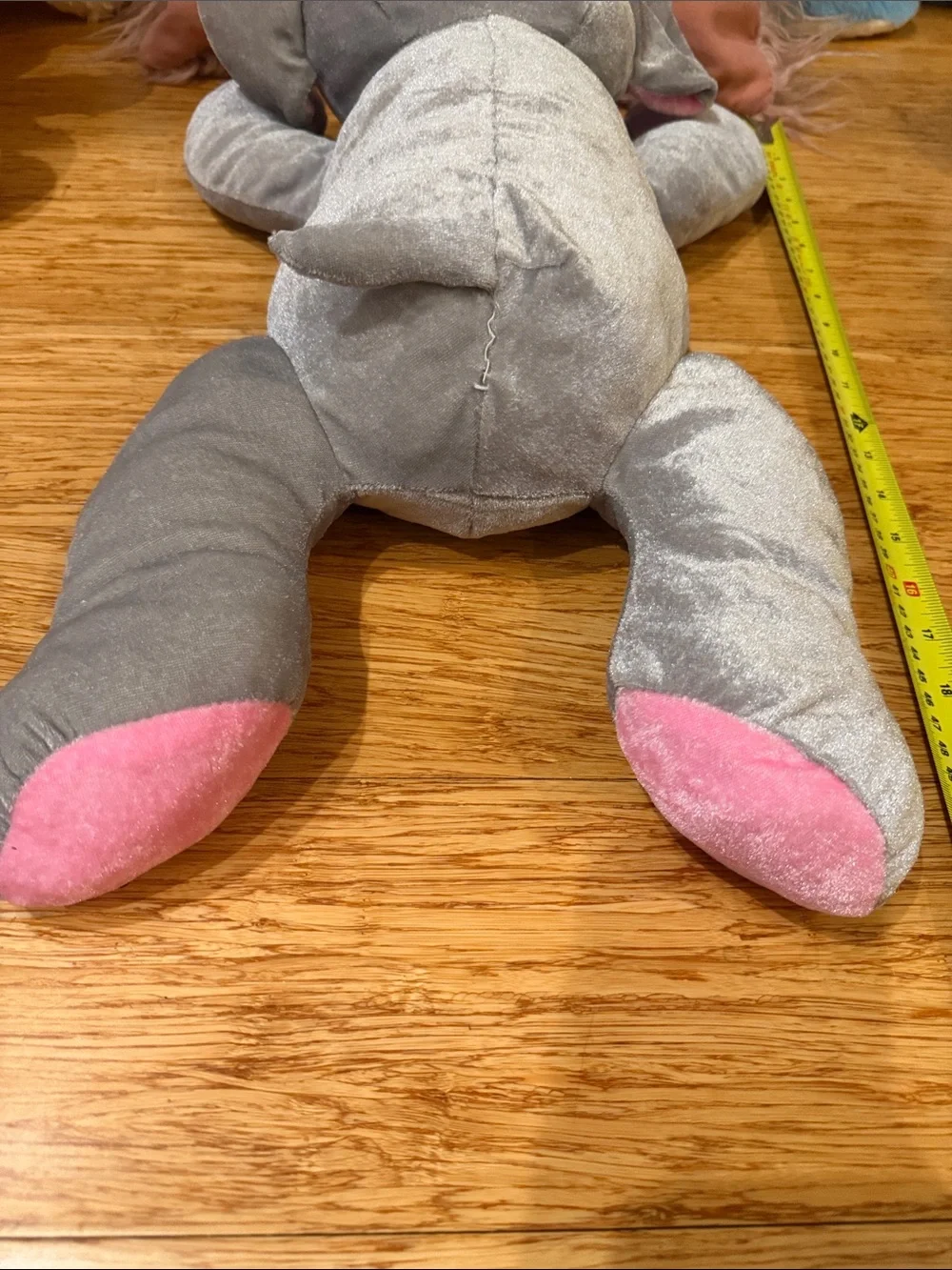 Gray and Pink Elephant Plush Toy